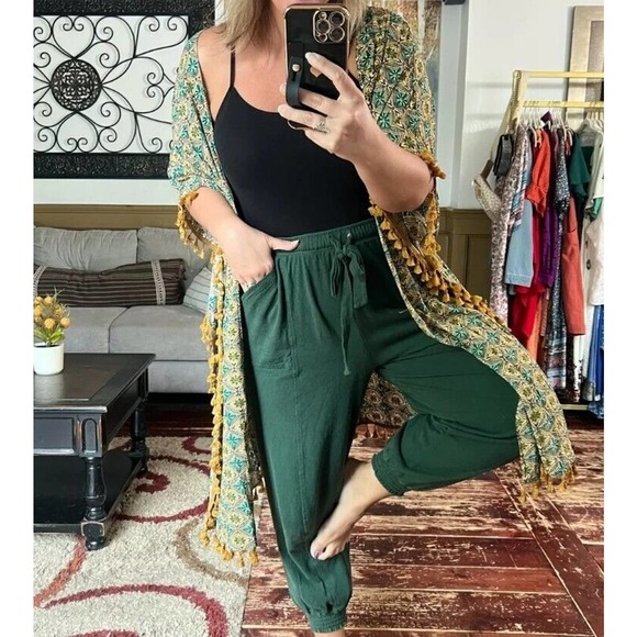 Aerie NWT Green High Waisted Vacay Jogger Size Small Lounge Pants Pajamas - Picture 7 of 7